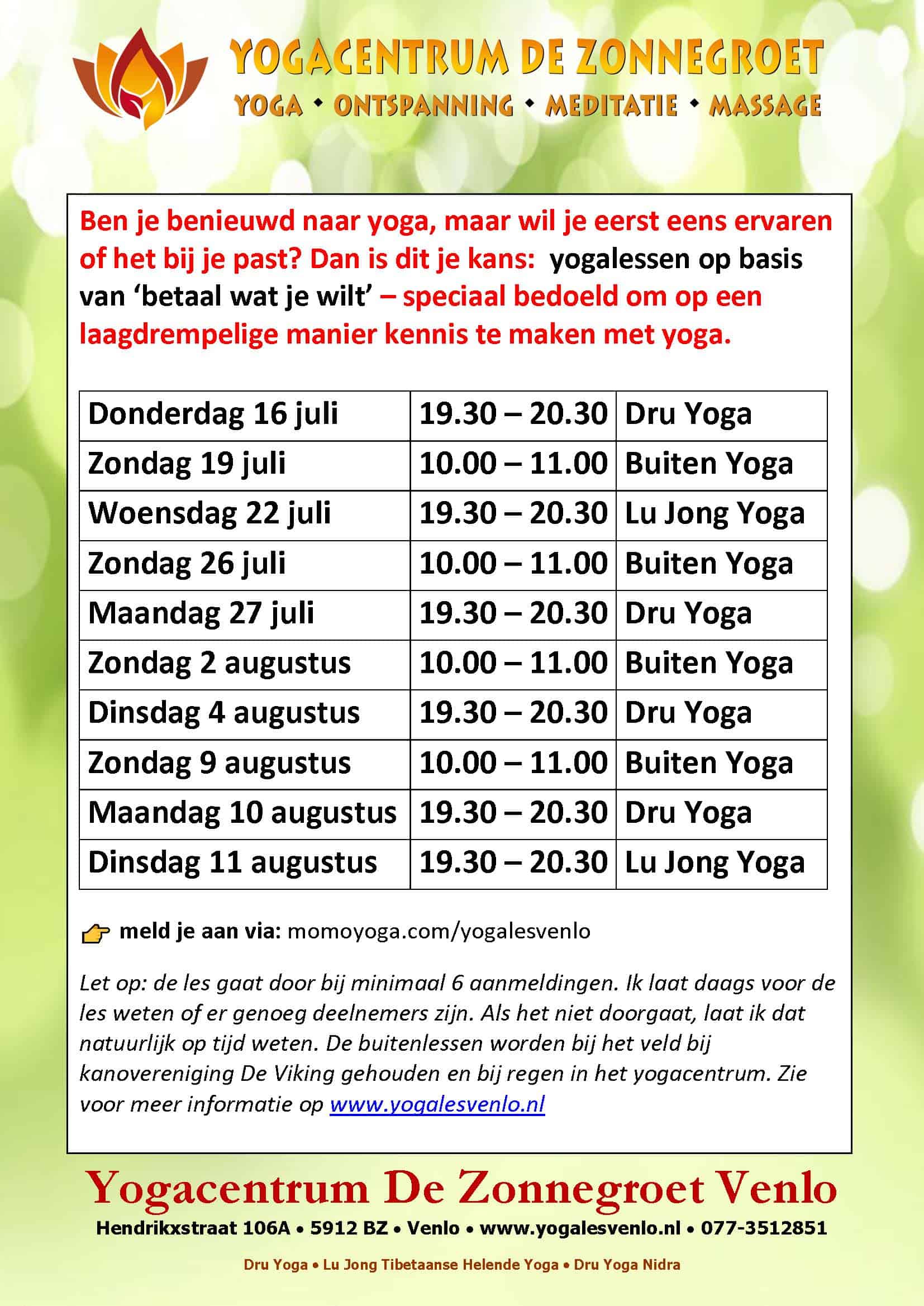 Lees meer over het artikel Zomer Yoga